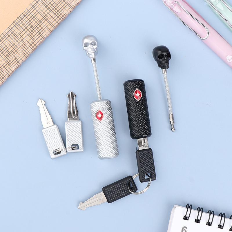 Celní zámek Overseas Lebka Kovový vozík Kufr na zavazadla Batoh Visací zámek s ocelovým lankem Zámek proti krádeži Zámek na zavazadla