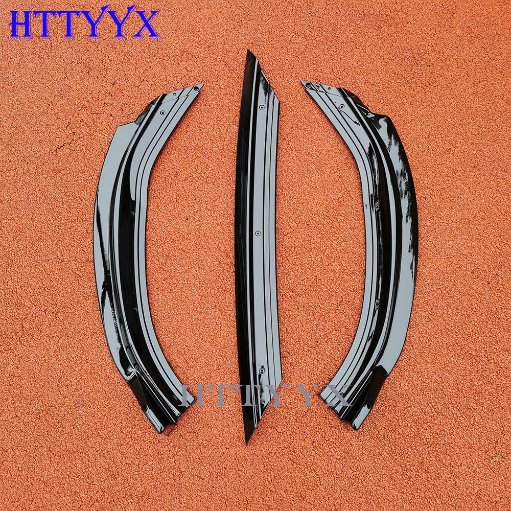 Fit for VW Polo Mk6 Typ AW Standard TSI TDI 2018 2019 2020 2021 2022 Front Bumper Splitter Lip Diffusers 3pcs