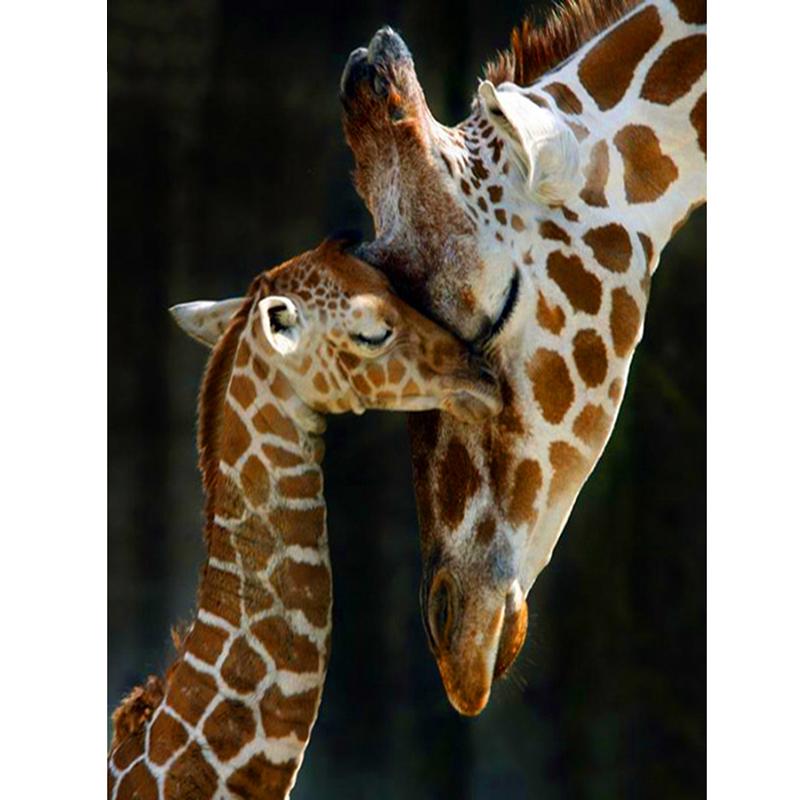 DIY 5D Diamond Painting Cross Stitch Kits Full Round Resin Rhinestone Mosaic Daimond Embroidery Animals Giraffe Home Decoration