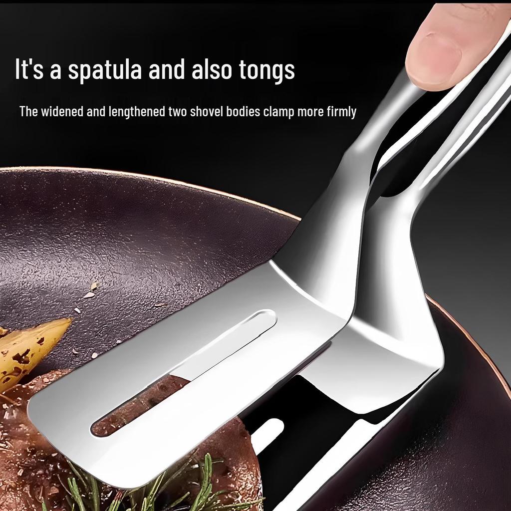 Stainless Steel Multifunctional Spatula: Thickened for Steak, Fish, Pancakes, and More.