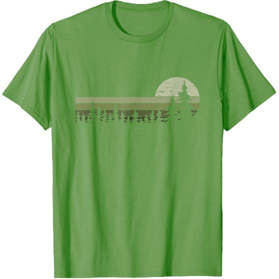 Alberi Fauna Selvatica Natura Foresta Vintage Maglietta