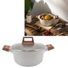 Double Ear Soup Pot Prevent Sticking Fast Heating Visible Elegant Universal Dutch Oven with Lid for