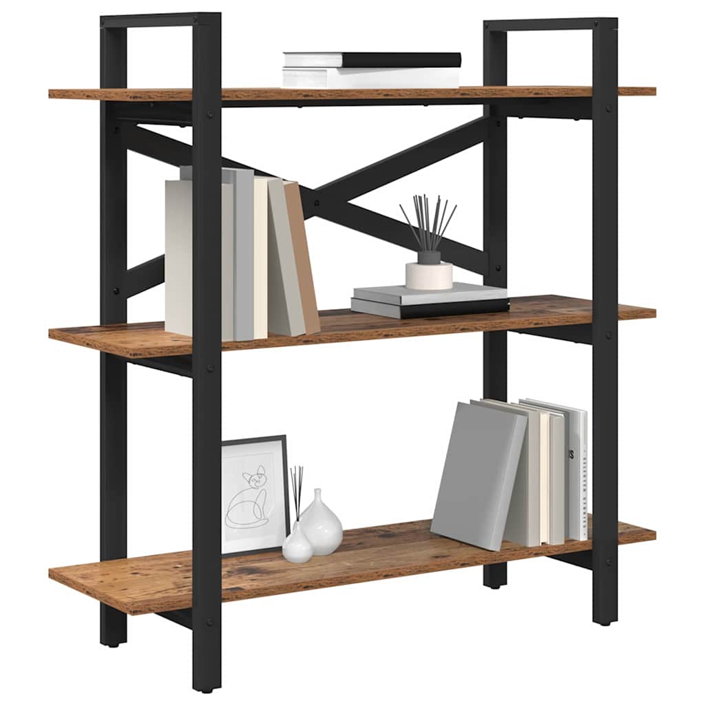 Vintage Wood Bookshelf 100 x 33.5 x 102 cm Engineered Wood
