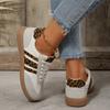 Plus Size 42 Leopard Print Flat Shoes Women Comfortable Breathable Flat Heels Sneakers Woman Non Slip Soft Sole Sports Shoes