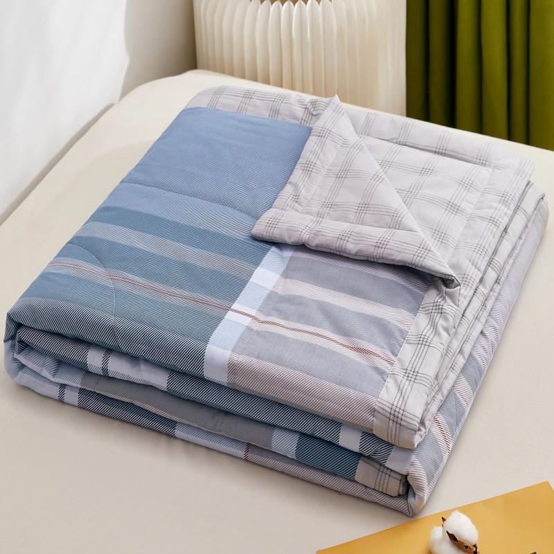 Summer Cool Cotton Quilt: Lightweight, Printed, for Double or Single Bedding