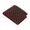 [Inden-ya] Inden Two-Fold Wallet 2803 Takane Black Deer Leather X Red Lacquer Mt. Fuji Pattern Black/Black 9.7cm X 11.5cm X 3cm