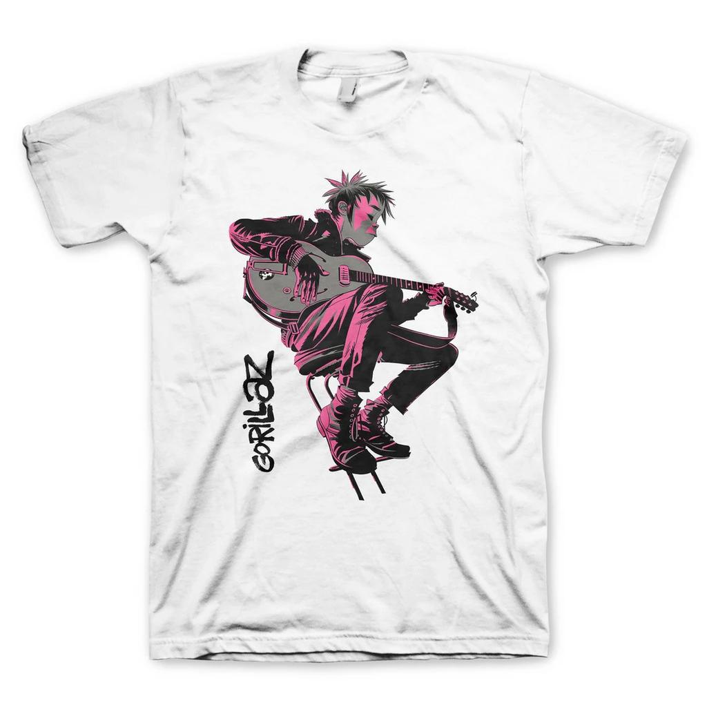 Gorillaz 2D classic graphic 100Cotton unisex shirt 2026 Summer New Unisexs fashion Oversized Y2k Short sleeve Tshirt fan gift