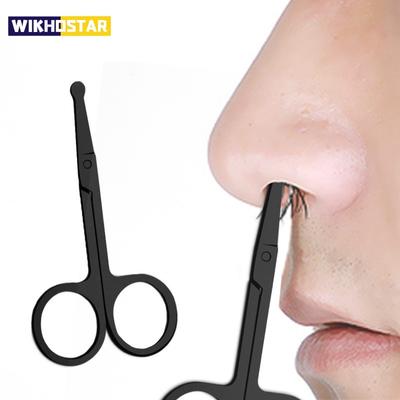 Nasenhaarschere Mini Edelstahl Rundkopf Schönheits-Trimmer Nasenhaartrimmer Tragbar Ergonomie Nasenhaarschneider