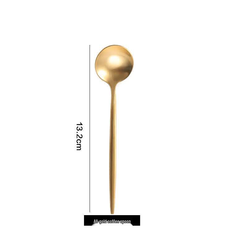 Qiwei 304 Stainless Steel Gold Finish Western Cutlery
