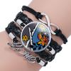 Slayer Demon Bracelet Anime Peripheral Multi Storey Handmade Black Gift Leather