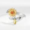 Xiaomi Huitan Creative Flower and Bee Design Opening Rings for Women Statement Adjustable Finger Accessories Fresh Style Jewelry