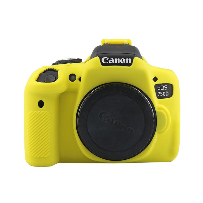 

Новый силиконовый чехол для Canon EOS 750D - Защитная крышка и сумка для зеркальной камеры EOS 750D жёлтый