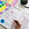 Dot Stickers, 14 Color  Writable Self-adhesive Blank Marker Notebook Round Sticker Labels