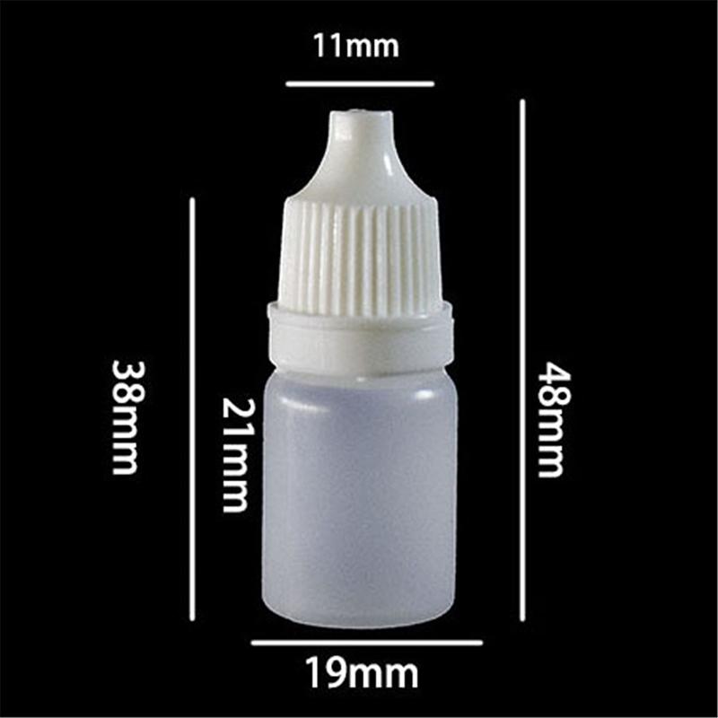 50Pcs Pet Plastic Empty Dropper Bottle 5Ml Liquid Eye Clear Water Vial