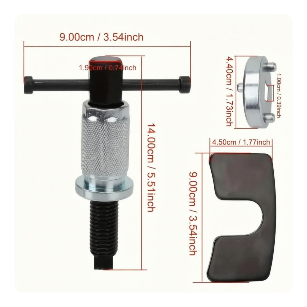 3 Pieces Brake Caliper Piston Adjustment Tool Heavy Duty for Workshop