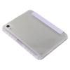 For iPad mini (2024)/(2021) Case Origami Stand PU Leather Clear Back Tablet Cover