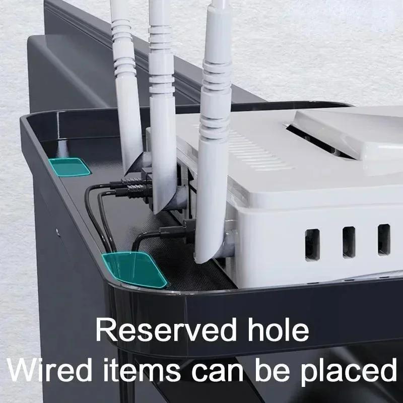 რეგულირებადი დასაკეცი მაგიდის სადგამი ტელევიზორის ეკრანისთვის, კომპიუტერის მონიტორისთვის, როუტერისთვის, სეტ-ტოპ ბოქსისთვის, პლეერისთვის, საოფისე/სახლის საცავი თარო-ორგანიზატორი