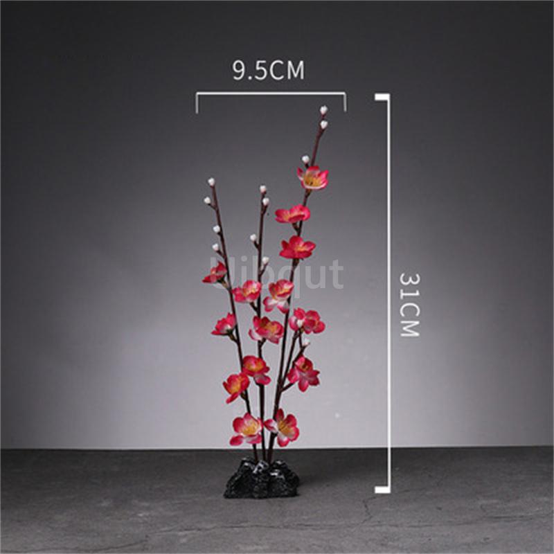 Japanese style plastic simulation flower Blossom Peach Blossom Ornament Sushi sashimi ornament Decorative artificial flowers-A