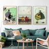 Maeham Nordic Family Happy Figure Canvas Painting Prints Posters Throwback Wall Art Poster for Morden Living Room Home Decor