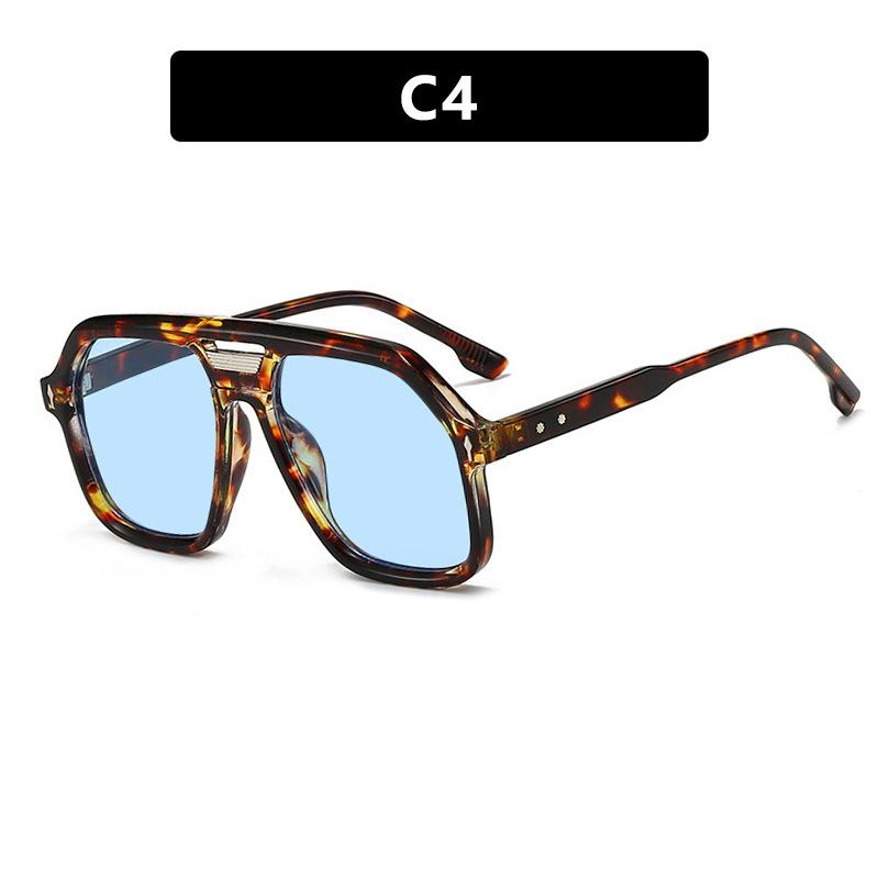 Classic Rivet Arrow Double Bridge Pilot Sunglasses Women For Men Vintage Sun Glasses Punk Popular Outdoor Driving Eyeglasses Uv