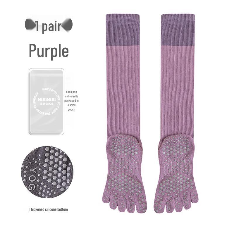 Junbie Non-Slip Five-Finger Yoga & Dance Calf Socks