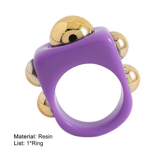 Fingerring, geometrisch, modisch, für Damen, Metall, Matchball-Ring für Party