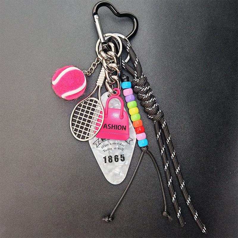 Exquisite Multi-Element Bag Pendant High-Grade Hand-Woven Rope Beaded Rope Keychain Versatile Bag Decoration Accessories Gifts