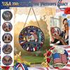 Amerikanischer 0. Jahrestag Buntglas Acryl Sonnenfänger, Patriotische Blumenvase Fenster Hängedekoration