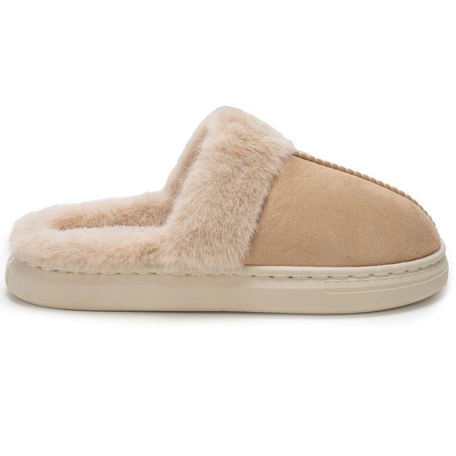 Warm Men's Slippers With Fur Beige Dijere 46/47