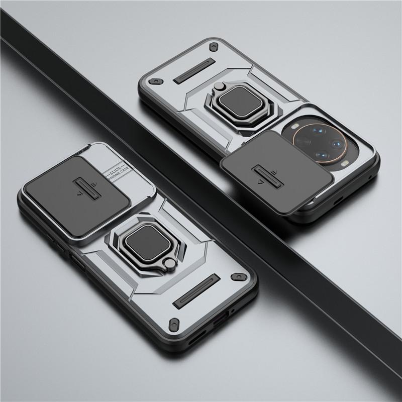 

For Huawei Nova 14 Ultra Cover For Huawei Nova 12 13 14 Pro Case Lens Protection Shockproof Push window Magnetic Holder Bumper серый