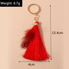 Pretty Tassels Feather Keychain Women Girl Key Ring Pendants for Handbag Decor DIY Handmade Jewelry Gifts