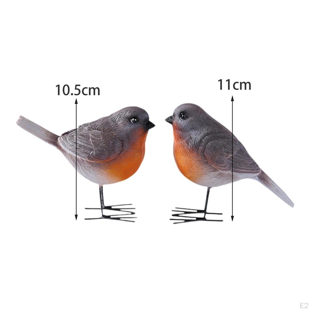 2x zahradní soška ptáka, ozdoby, zvířecí sochy, pryskyřičné figurky do ložnice