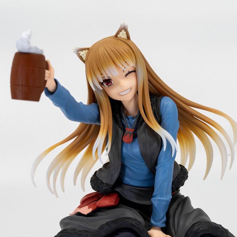 Spice and Wolf Holo Barrel Anime Figure: Beautiful Sitting Girl Car Decor
