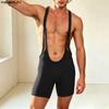 Men Long Strap Sleeveless Fitted Bodysuits One Piece Jumpsuits Underwear Playsuits