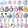 Copper Color Butterfly Daisy Rose Crown Perfume Charms Beads Fit Pan Original Bracelets Diy Fine Jewelry Making Gifts