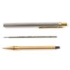 Excellent Cartier Ballpoint pen Logo engraved twist style Silver gold mens Used
