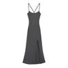 Korean Version Backless Hollowed-Out Lace-Up Dress Women'S Waist-Wrapped Hips Split Harpoon Tail Skirt Suspender Skirt Tide Ins