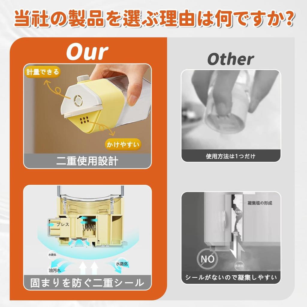 AnT 2wya Glass Seasoning Salt and Sugar Shakers Spice Bottles for Sprinkling and Kitchen Supplies for and Pepper Containers, (2-Pack) - Measuring,