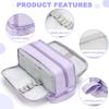 Large-capacity pencil case simple solid color stationery box double-layer multifunctional pencil case student school supplies