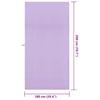 Sports Towels 2 pcs Purple 200 x 100 cm Polyester and Polyamide