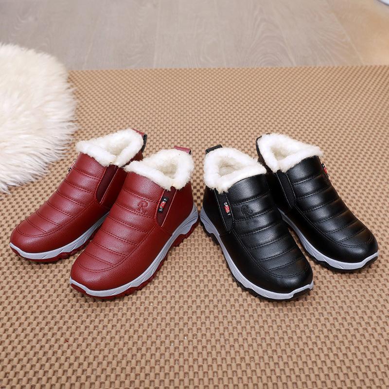 Old Beijing cotton shoes, new men's and women's same winter velvet thickened snow boots, warm short boots for middle-aged and elderly mothers
