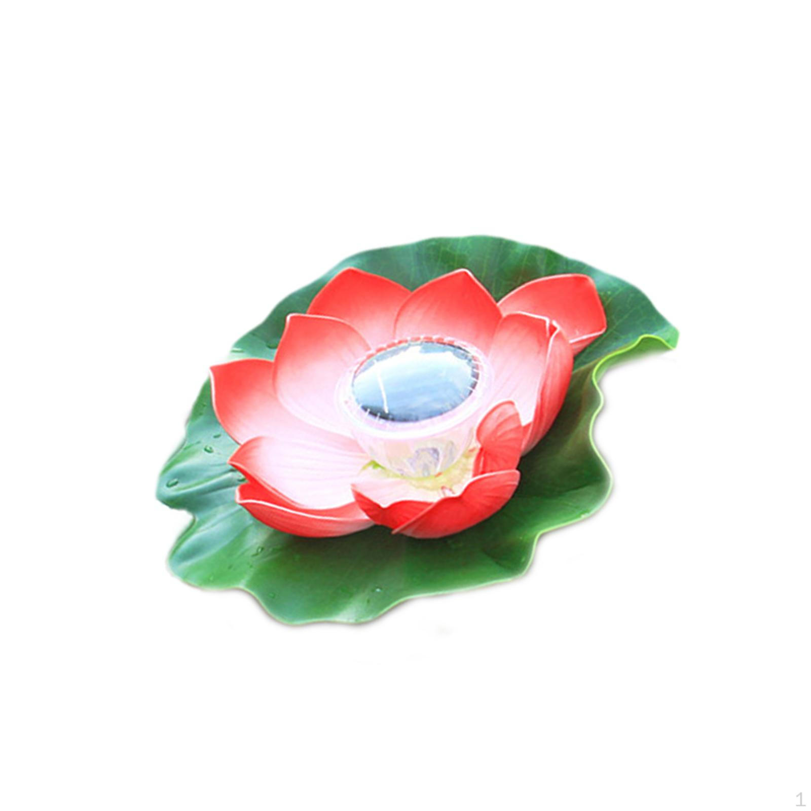 

Floating Lotus Lamp Flowers for Pool with LED Lights ,Sturdy ,Ornament, Accessories червоний