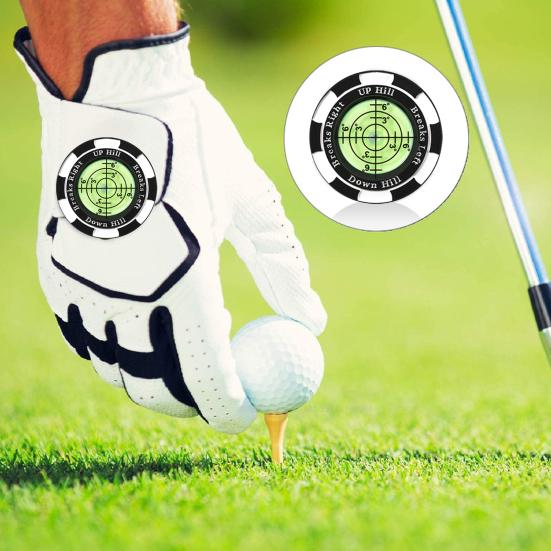 Golf Ball Marker with High Precision Portable Putting Green Reader Plastic Golf Marker Clip Professional Green Reading Training