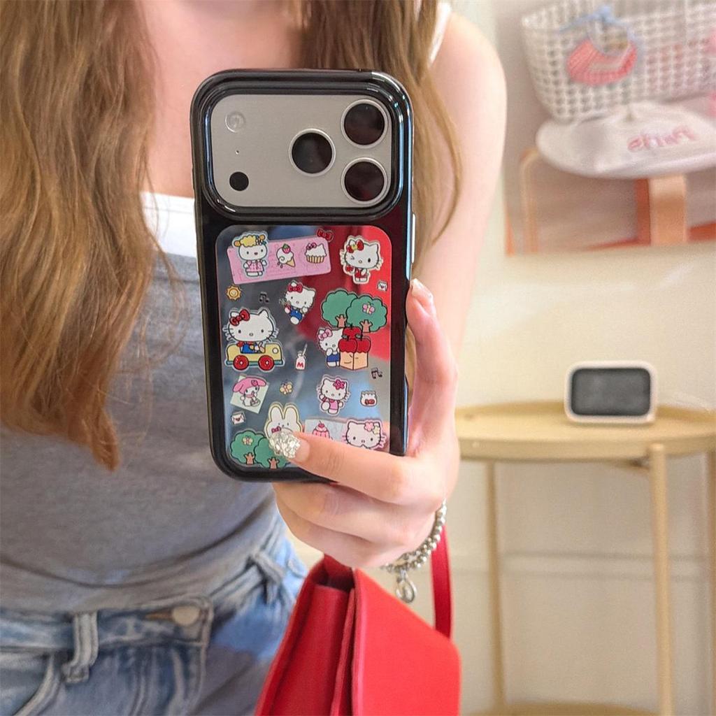 Side View Mirror Cute Cat iPhone 14/13 Pro Max Anti-Drop Case