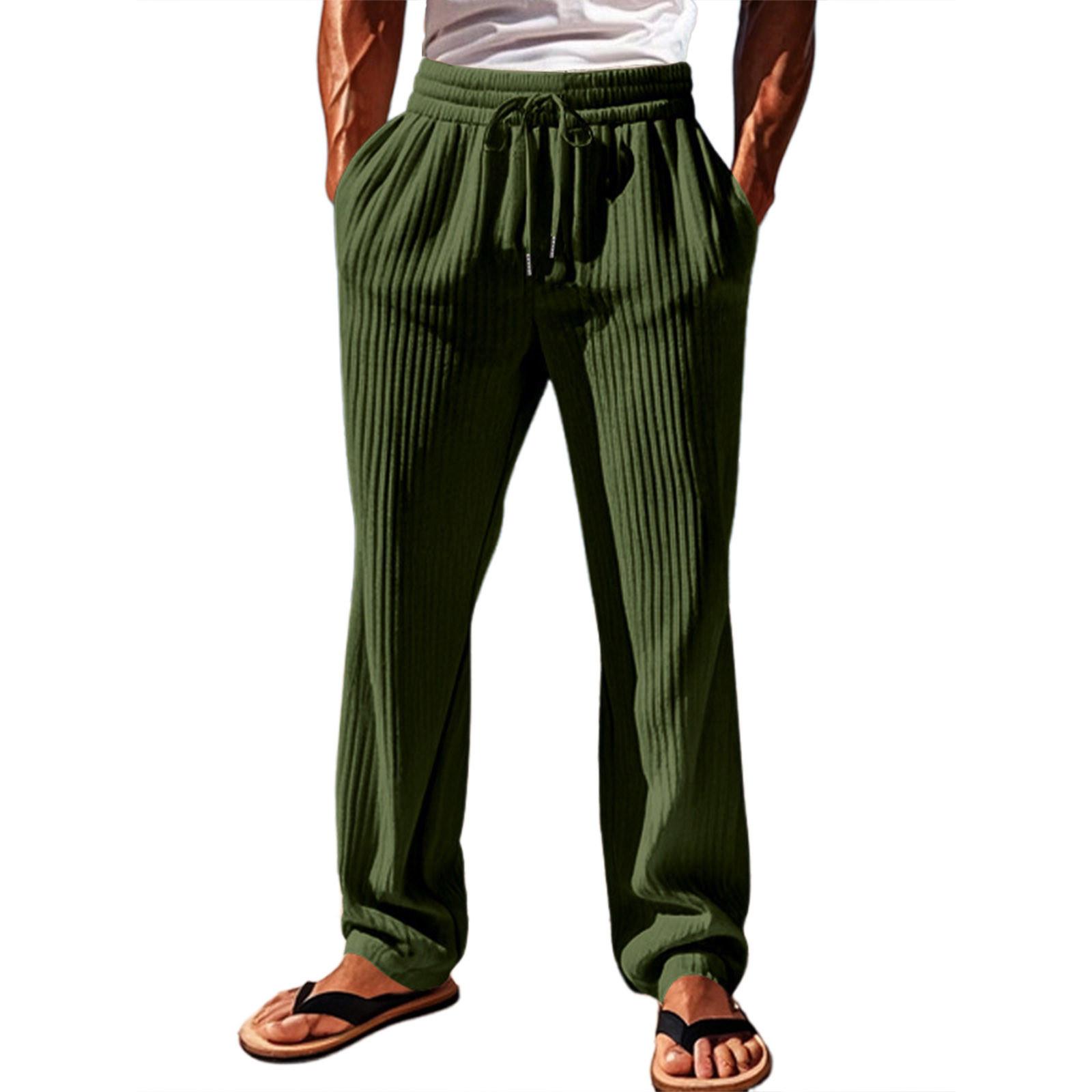 

Мужские комбинезоны, повседневные брюки с несколькими карманами и завязками, походные брюки, хлопковые саржевые брюки S зелёный