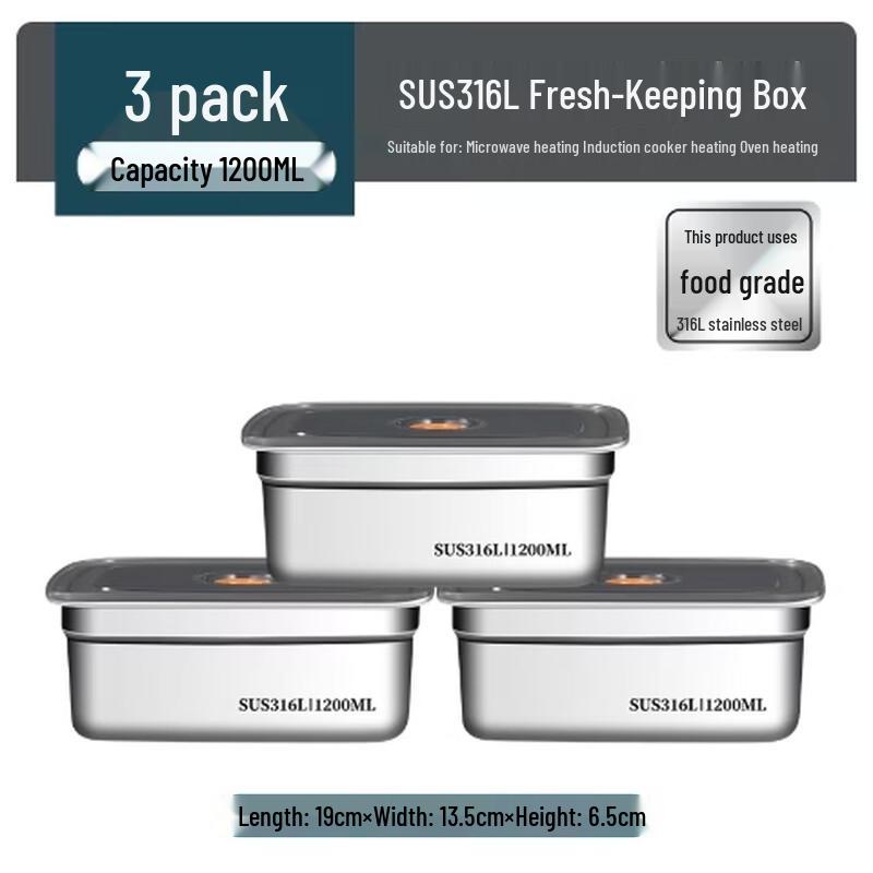 Dream Seal 316 Stainless Steel Food Storage Container Set