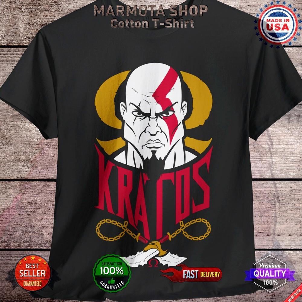 

Футболка God of War Kratos Ragnarok Мягкая футболка Подарок Все размеры Унисекс Спарта M