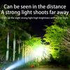 Super Big Flashlight USB Rechargeable Most Strong LED Flash Light Long Range Torch Zoom Outdoor Lamp With Digital Power Display
