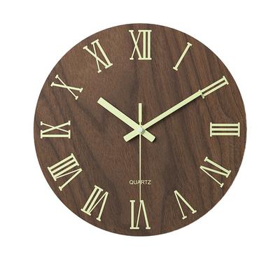 12inch Luminous Wall Quartz Clock With Silent Night Light Nordic Home Bedroom