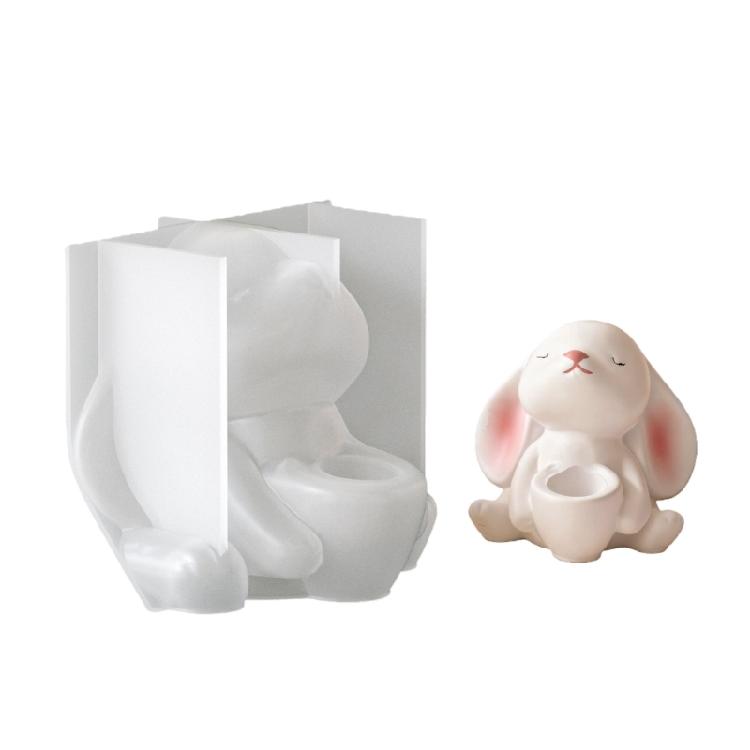 

Artistic Rabbit And Flower Vase Silicone Mold Handmade Jewelry Making Supplies For DIY Resin Decoration Projects